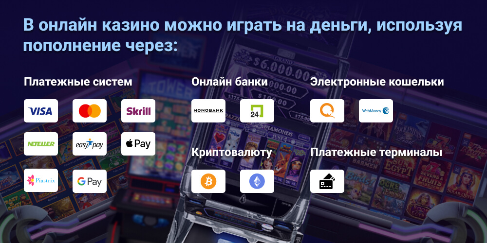 Методы пополнения счета в онлайн казино Украины